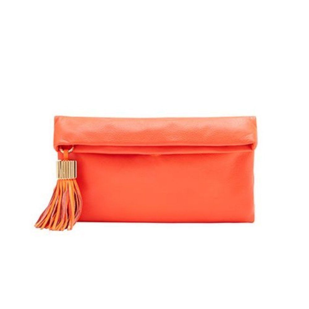 India Hicks Carmen Clutch - Flamingo - NEW